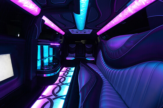 leather seats in limo