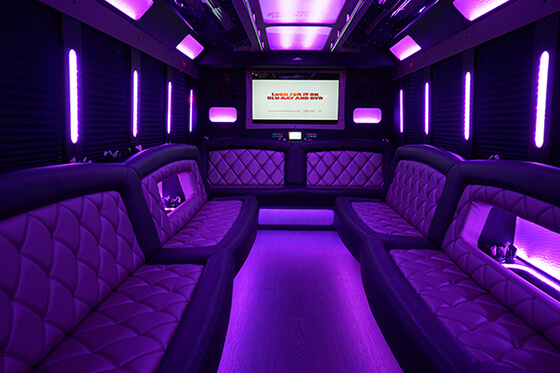 seats on limo bus